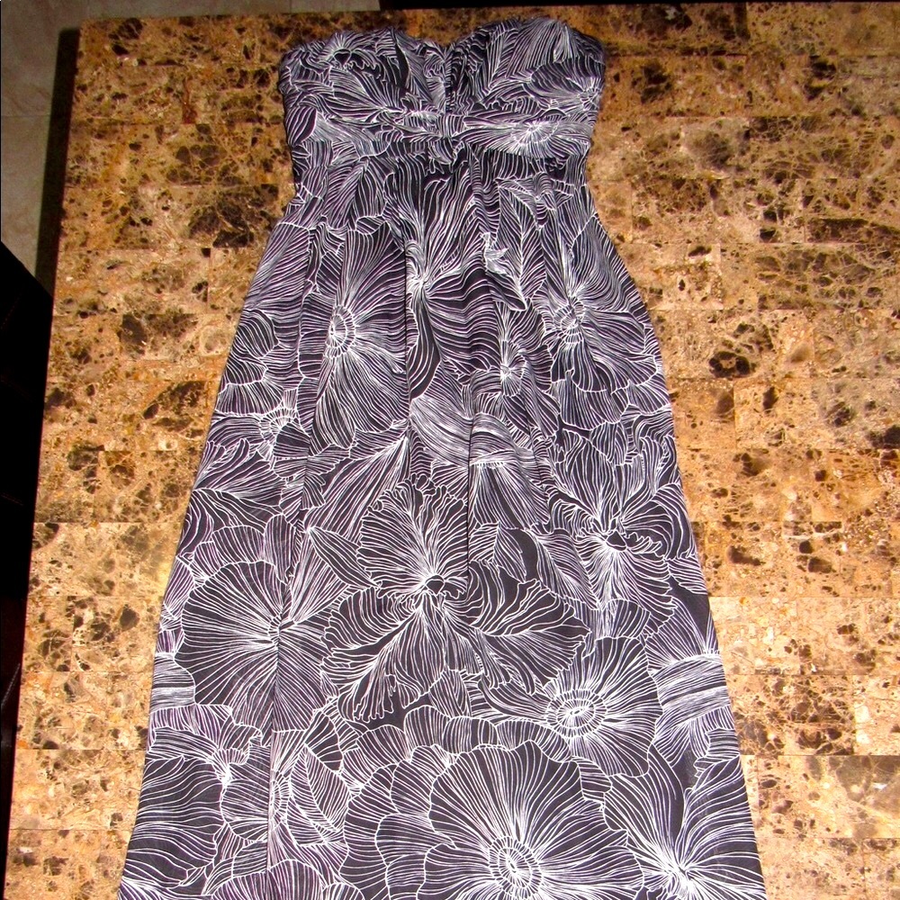 JESSICA SIMPSON SZ 6 strapless black/white dress